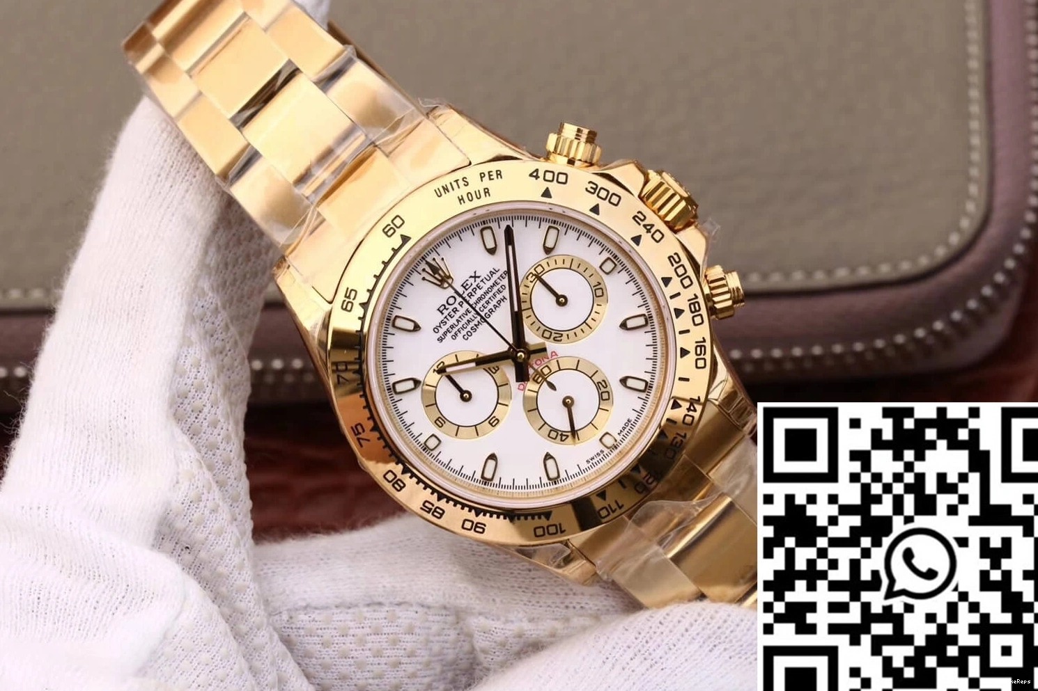 Rolex Daytona Factory JH Dial Cosmograph White Gold Yellow M116508-0001 0516